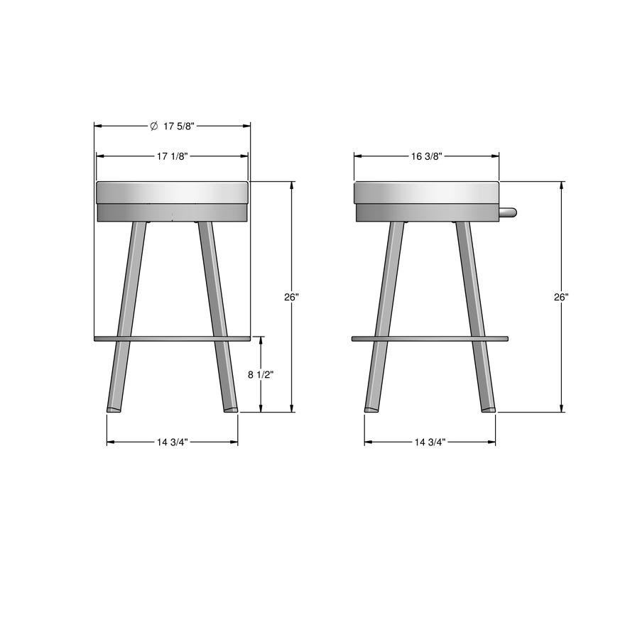 26" Swivel Counter Stool