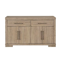 Napa Farmhouse Server Cabinet with Felt-Lined Drawers - Sand