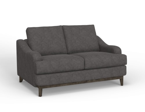 Mid-Century Modern Loveseat with Slope Arms