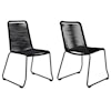 Armen Living Shasta Outdoor Patio Dining Chair - Set of 2