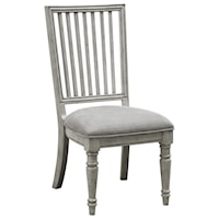 Transitional Dining Side Chair with Upholstered Seat