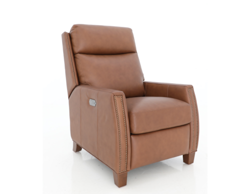 Transitional Big & Tall Power Recliner with Power Headrest and Power Lumbar