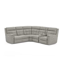 Contemporary Sectional Sofa with Power Headrest