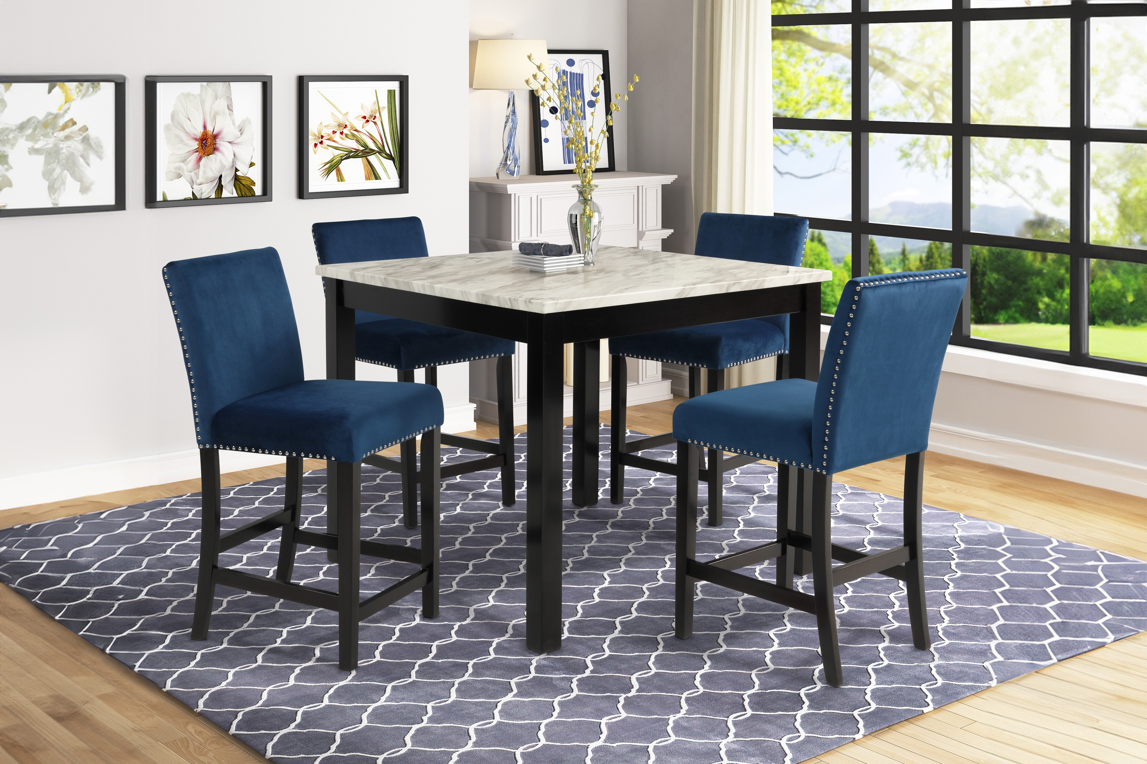 5-Piece Counter-Height Dining Set