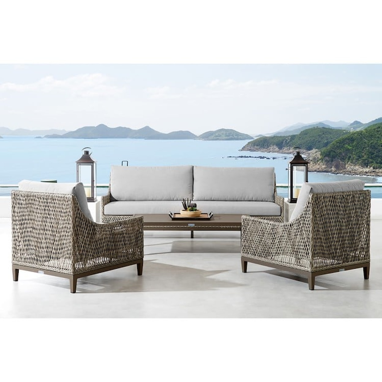 Armen Living Grenada Outdoor Conversation Set