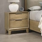 Transitional 2-Drawer Nightstand with Center Metal Drawer Guides