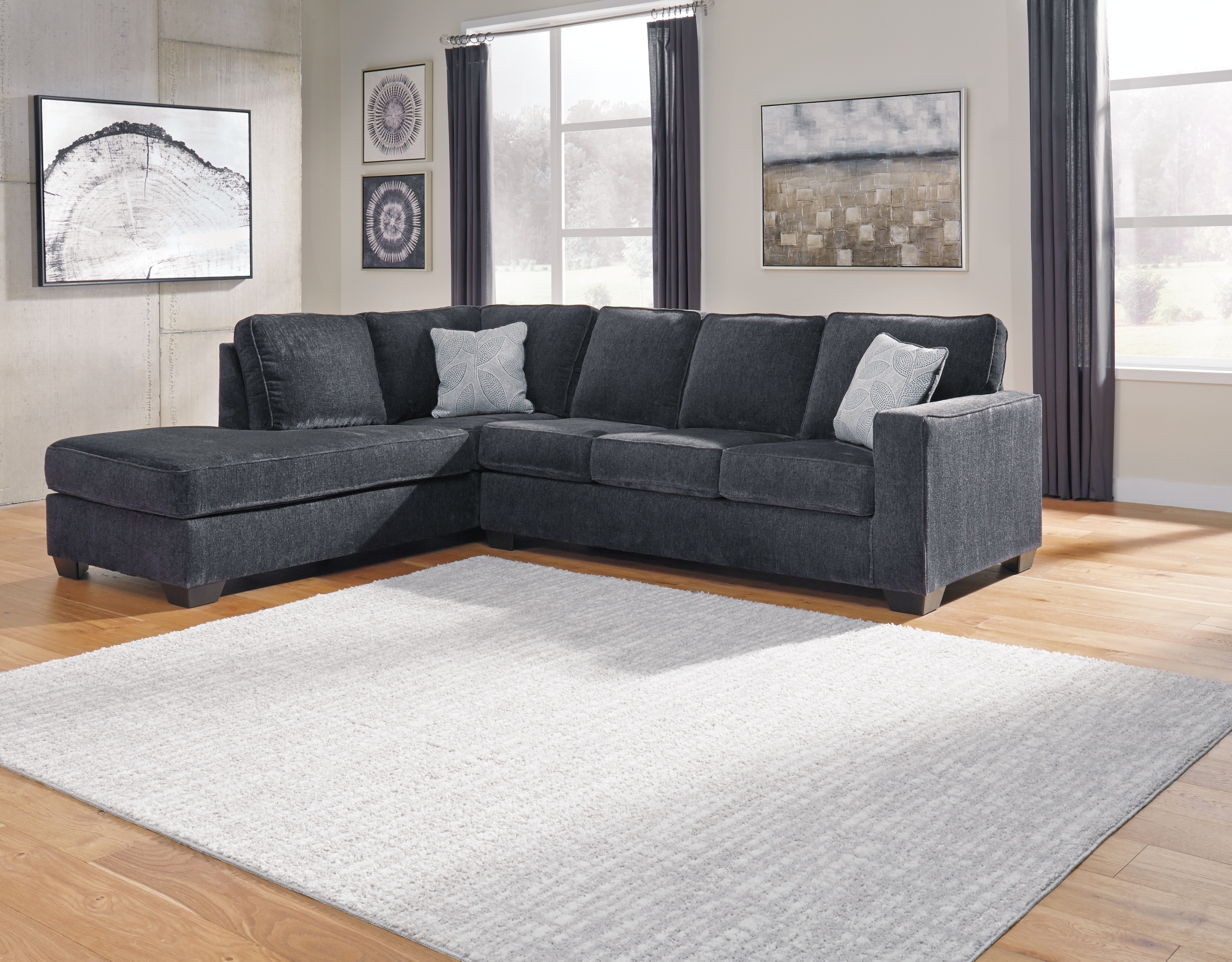 Signature Design by Ashley Altari 2-piece Sleeper Sectional With Chaise