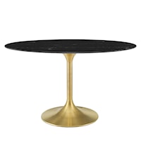 54" Oval Marble Dining Table