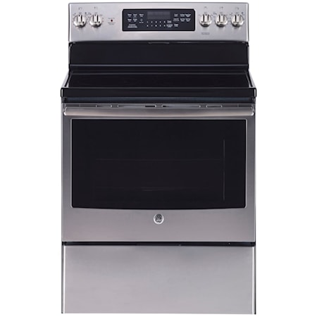 GE 30" Electric Free Standing Convection Range Stainless Steel