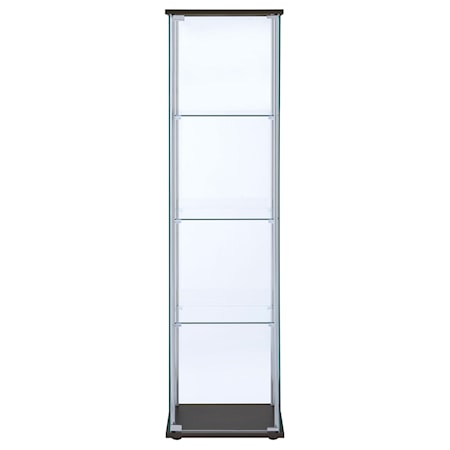 Bellatrix 4-shelf Glass Curio Cabinet