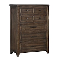 Transitional 5-Drawer Chest with Felt-Lined Top Drawer