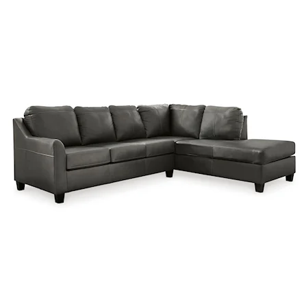 Leather Match 2-Piece Sectional with Chaise