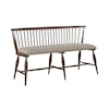 Libby Americana Farmhouse Upholstered Windsor Bench