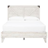 Farmhouse Queen Platform Bed with Panel Headboard