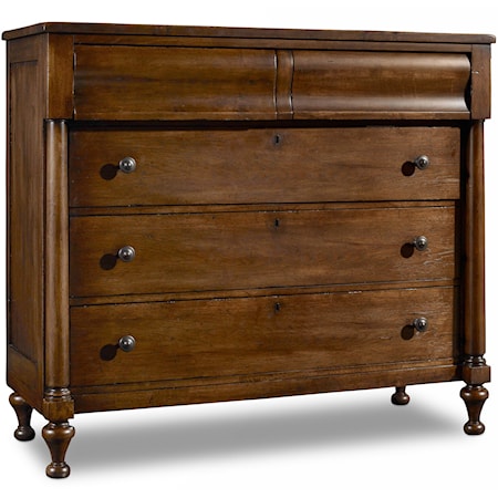 Traditional 3-Drawer Media Chest with Drop-Down Drawers