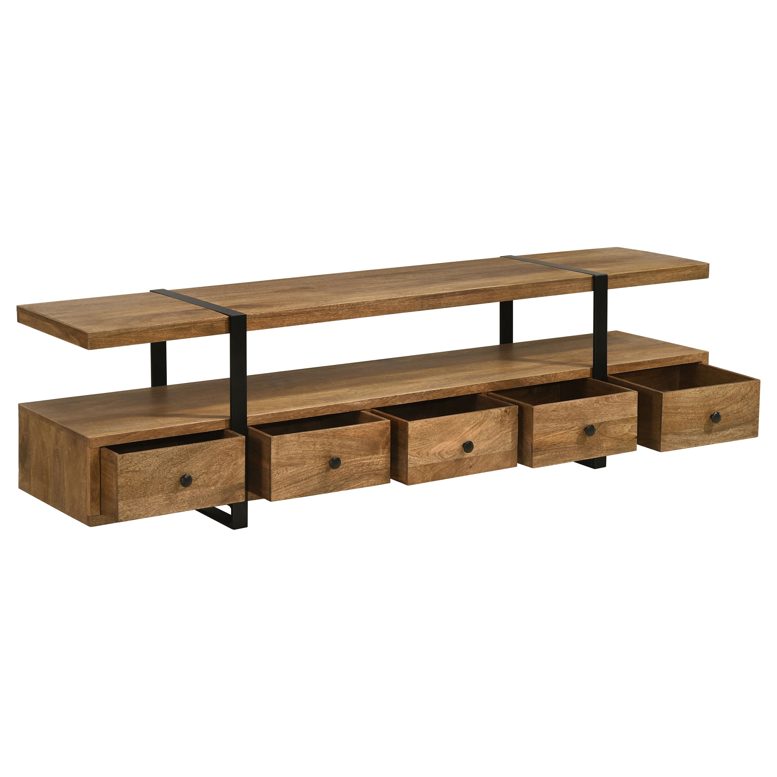 5-drawer Wood 70" TV Stand Media Console