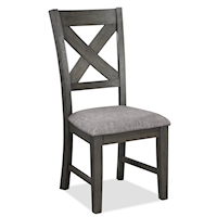 Transitional Dining Chair with Upholstered Seat