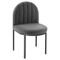 Channel Tufted Upholstered Fabric Dining Side Chair