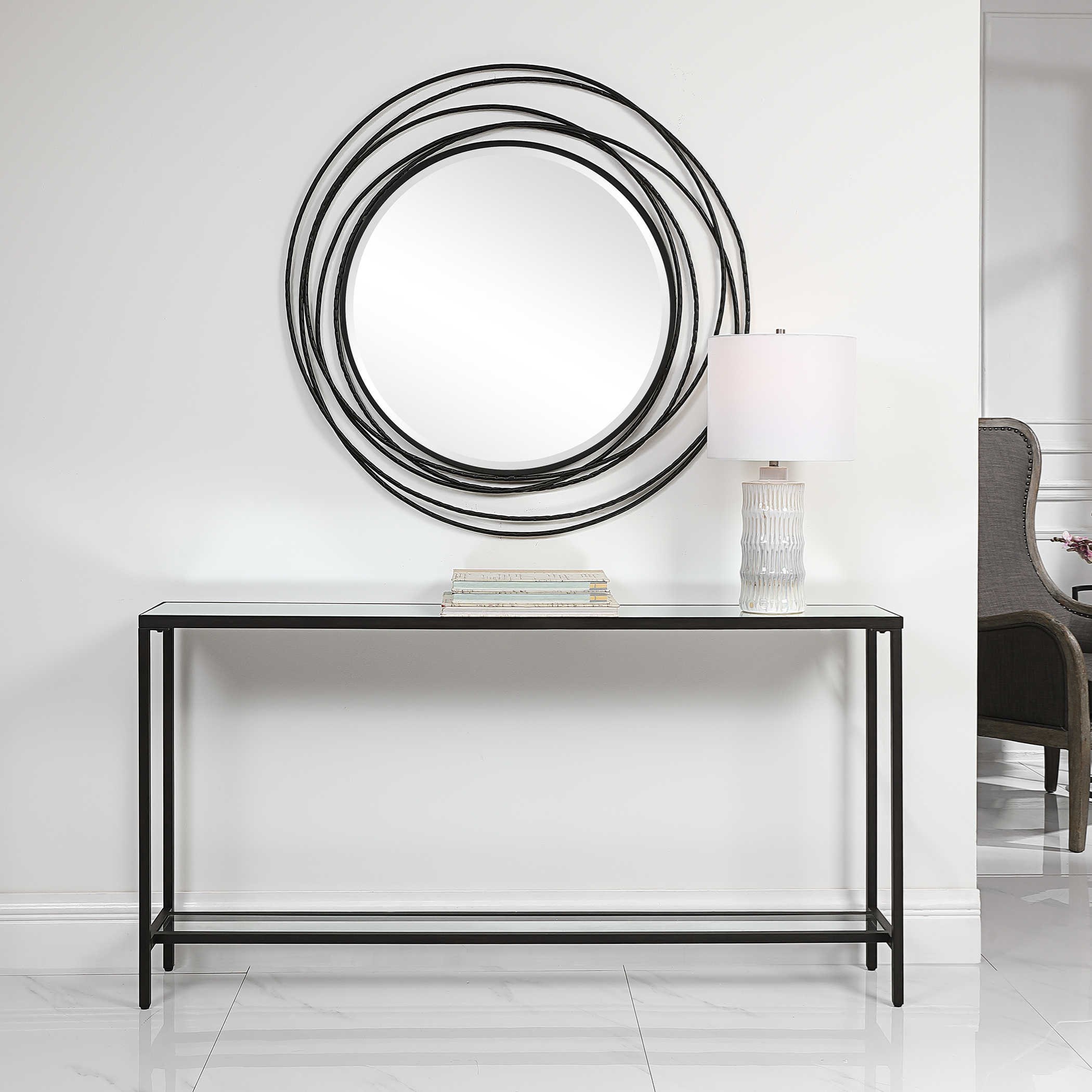 Uttermost Accent Furniture - Occasional Tables Hayley Black Console Table