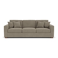 Casual 104" Three-Cushion Sofa with Wide Track Arms