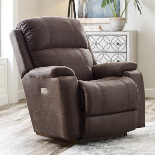 Casual Power Wall Recliner with Power Headrest & Lumbar