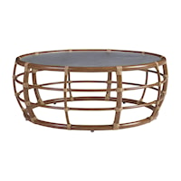 Coastal Round Outdoor Cocktail Table