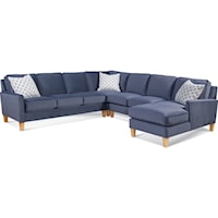 Transitional Large Chaise Sectional