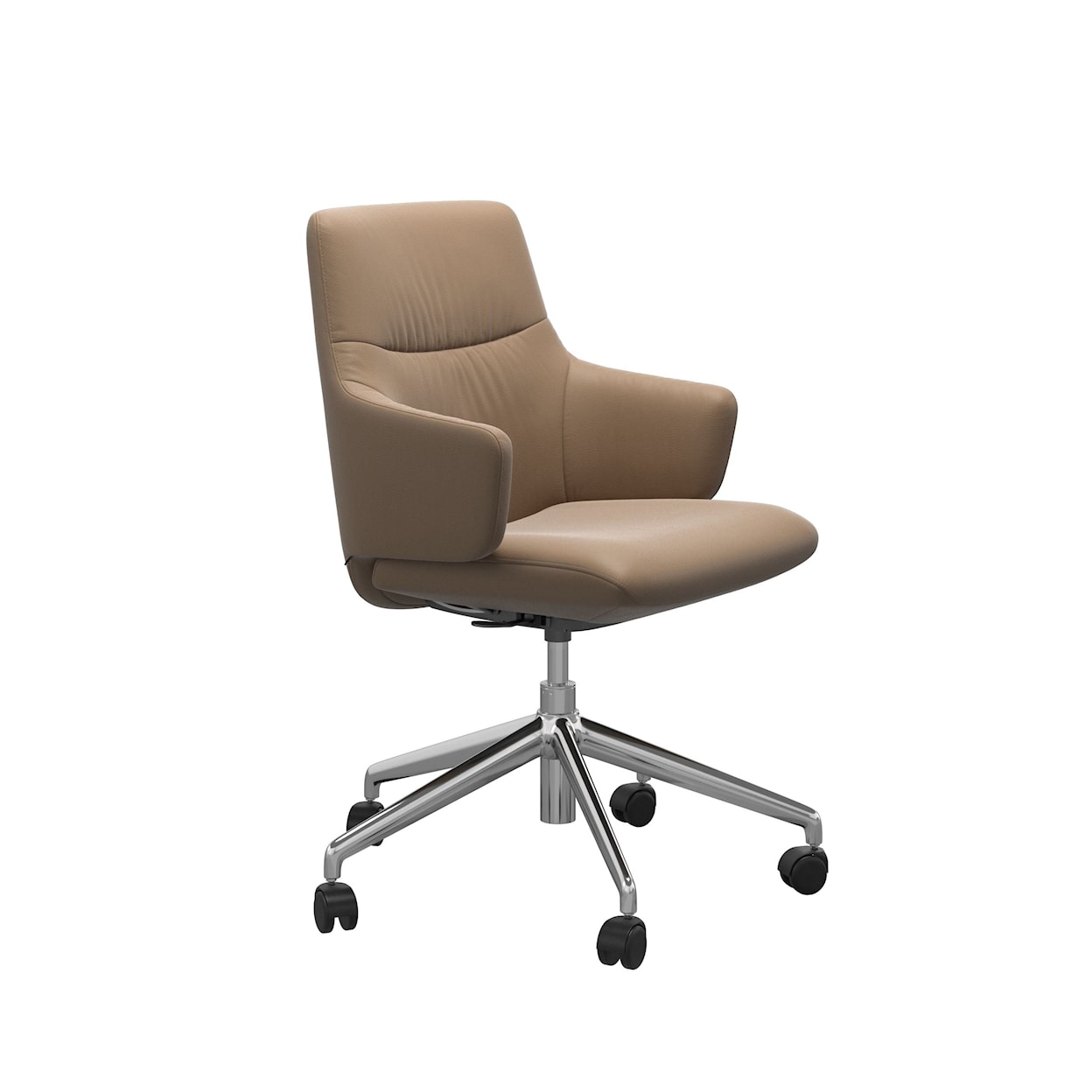 Stressless by Ekornes Stressless Mint Mint Large Low-Back Office Chair w Arms