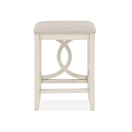 Farmhouse Upholstered Counter Stool