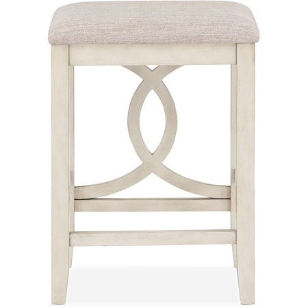 Farmhouse Upholstered Counter Stool