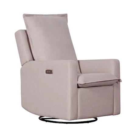 Transitional Swivel Glider Recliner with USB Port