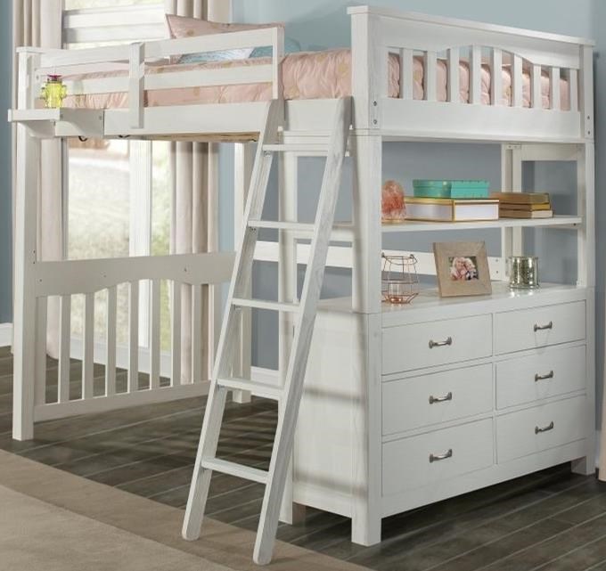 Highlands driftwood full loft shop bed