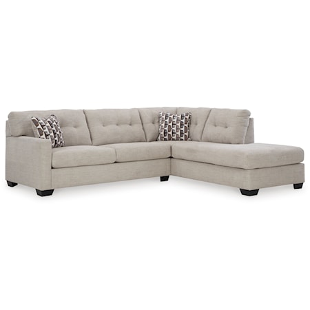 Contemporary 2-Piece Sectional Sofa with Right Facing Chaise