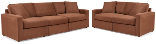 3-Piece Sectional Sofa And 2-Piece Sectional Loveseat