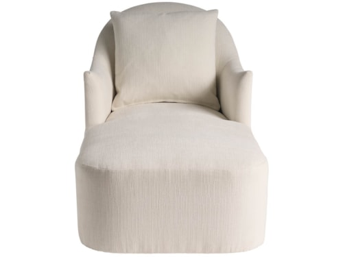 Customizable Upholstered Chaise with Throw Pillow