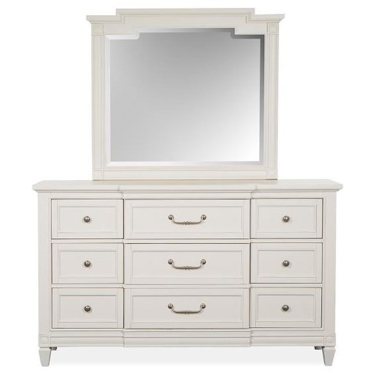 Magnussen Home Willowbrook Bedroom 9-Drawer Dresser and Mirror Set