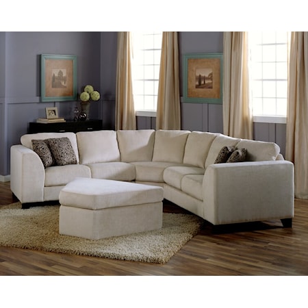 Juno Contemporary 5-Seat Curved Sectional Sofa