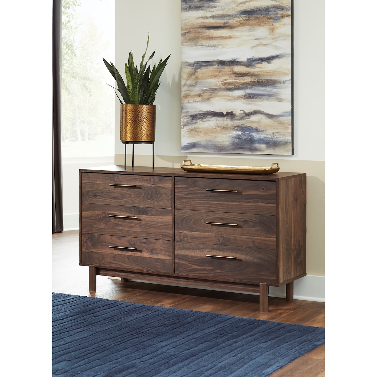 Ashley Furniture Signature Design Calverson 6-Drawer Dresser Dresser