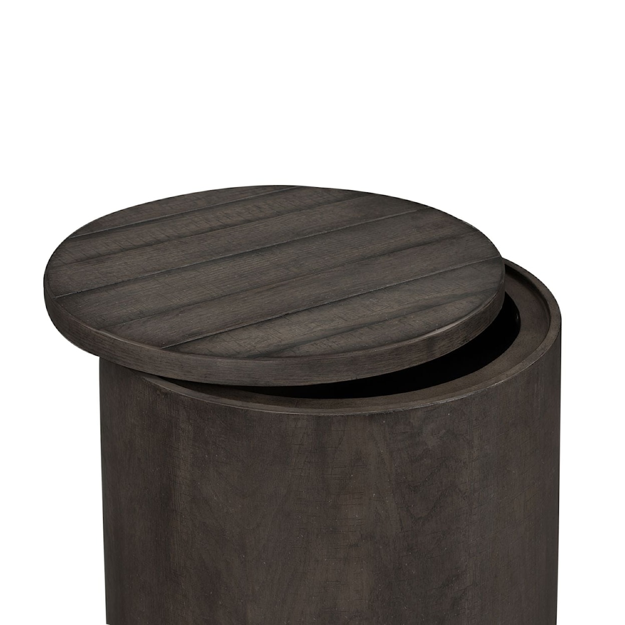 Libby Modern Farmhouse Round Drum End Table