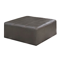 Casual Leather Cocktail Ottoman