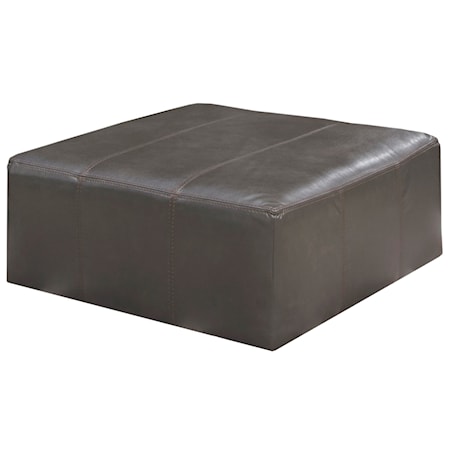 Casual Leather Cocktail Ottoman