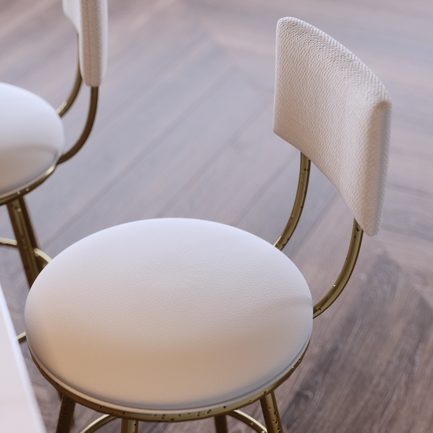 Wesley Allen REI Hammered Finish Swivel Counter Stool