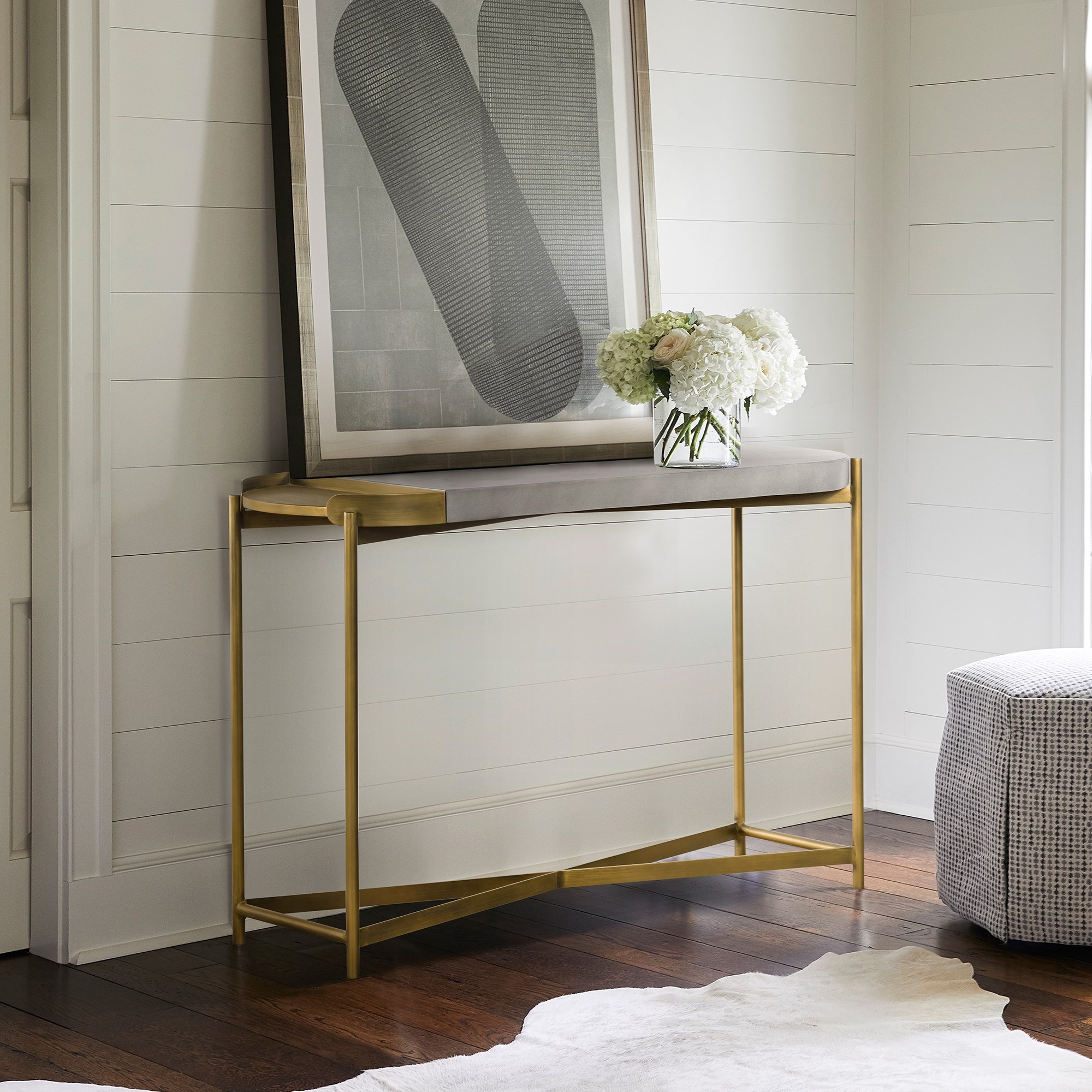 Armen Living Dua- Concrete Console Table