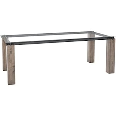 Canadel East Side Rectangular glass table