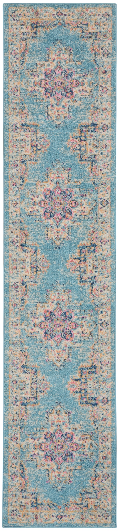 2'2" x 10' Light Blue Runner Rug