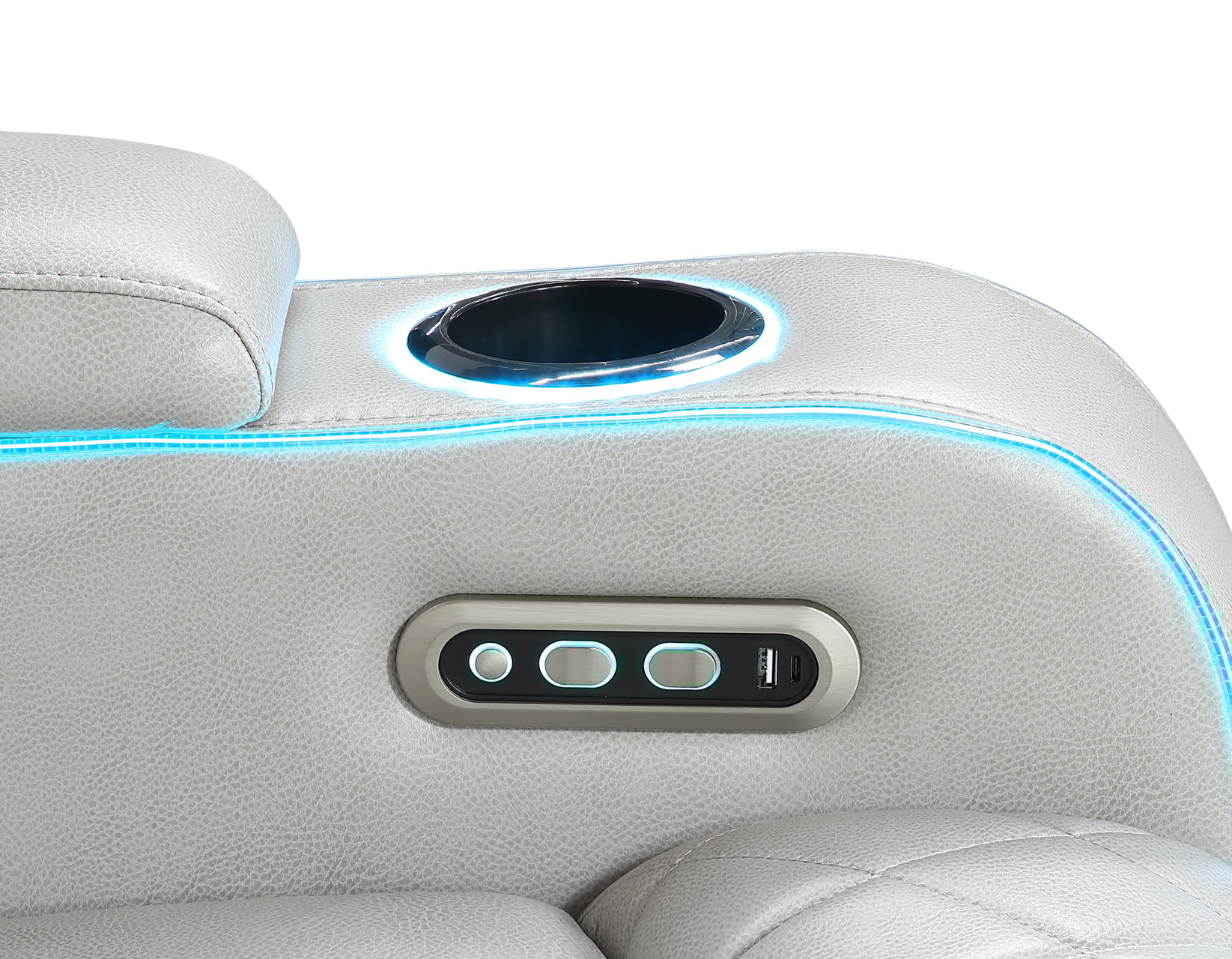 Steve Silver Luna Power Recliner w/Ambient Lighting & Charging