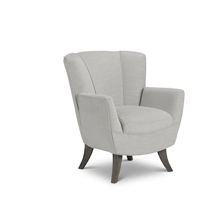 Contemporary Stationary Accent Chair with Splayed Legs