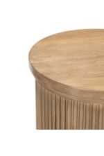 Liberty Furniture Haven Hills Traditional Round Chairside Table with Pedestal Motif