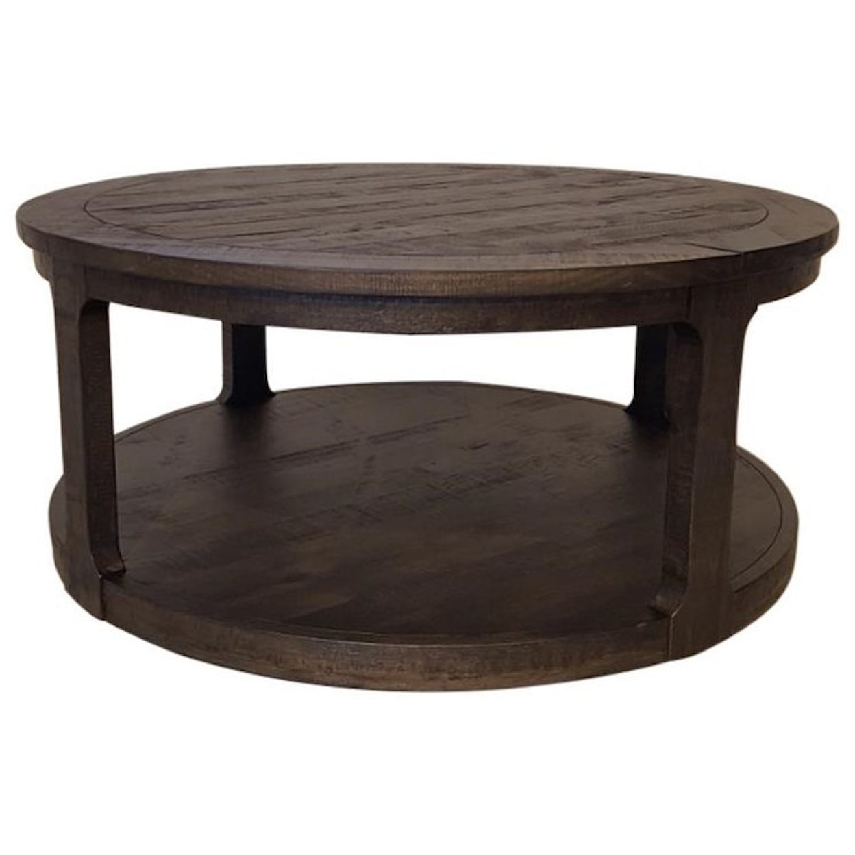 Magnussen Home Boswell Occasional Tables Round Cocktail Table w/Casters