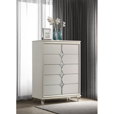 Olivia 5-drawer Bedroom Chest of Drawers